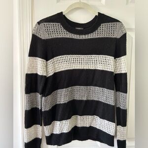MINNIE ROSE CASHMERE SWEATER STRIPED